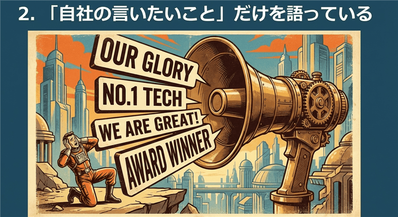 2. 「自社の言いたいこと」だけを語っている